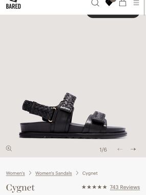 Bared Footwear
Cygnet Black Leather Chunky Sandals